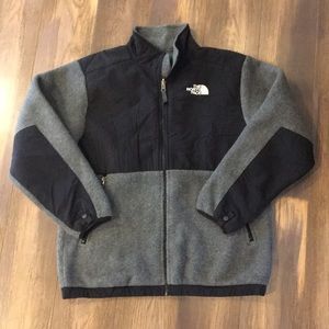 Black and Gray Northface Fleece Jacket